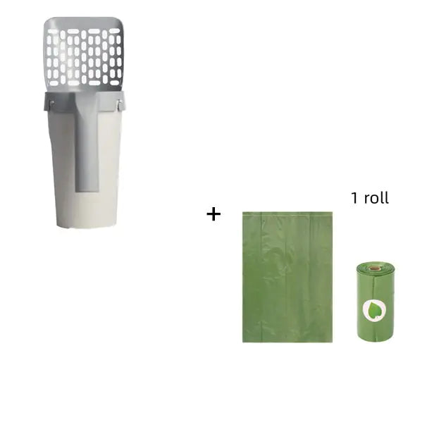 Cat and Dog Litter Scoop Set with Bag Dispenser