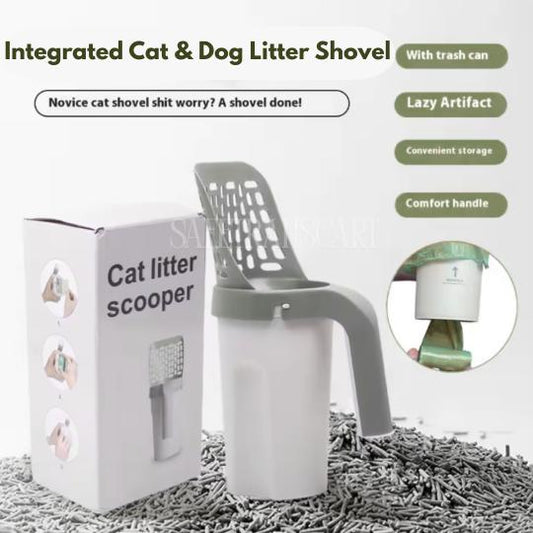 Cat and Dog Litter Scoop Set with Bag Dispenser